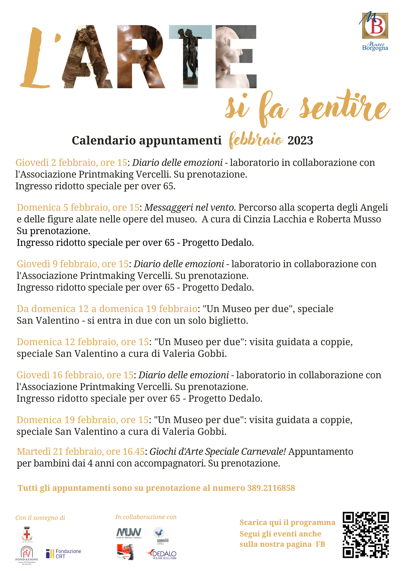 L’Arte si fa sentire 2023_febbraio L'arte di fa sentire 2023