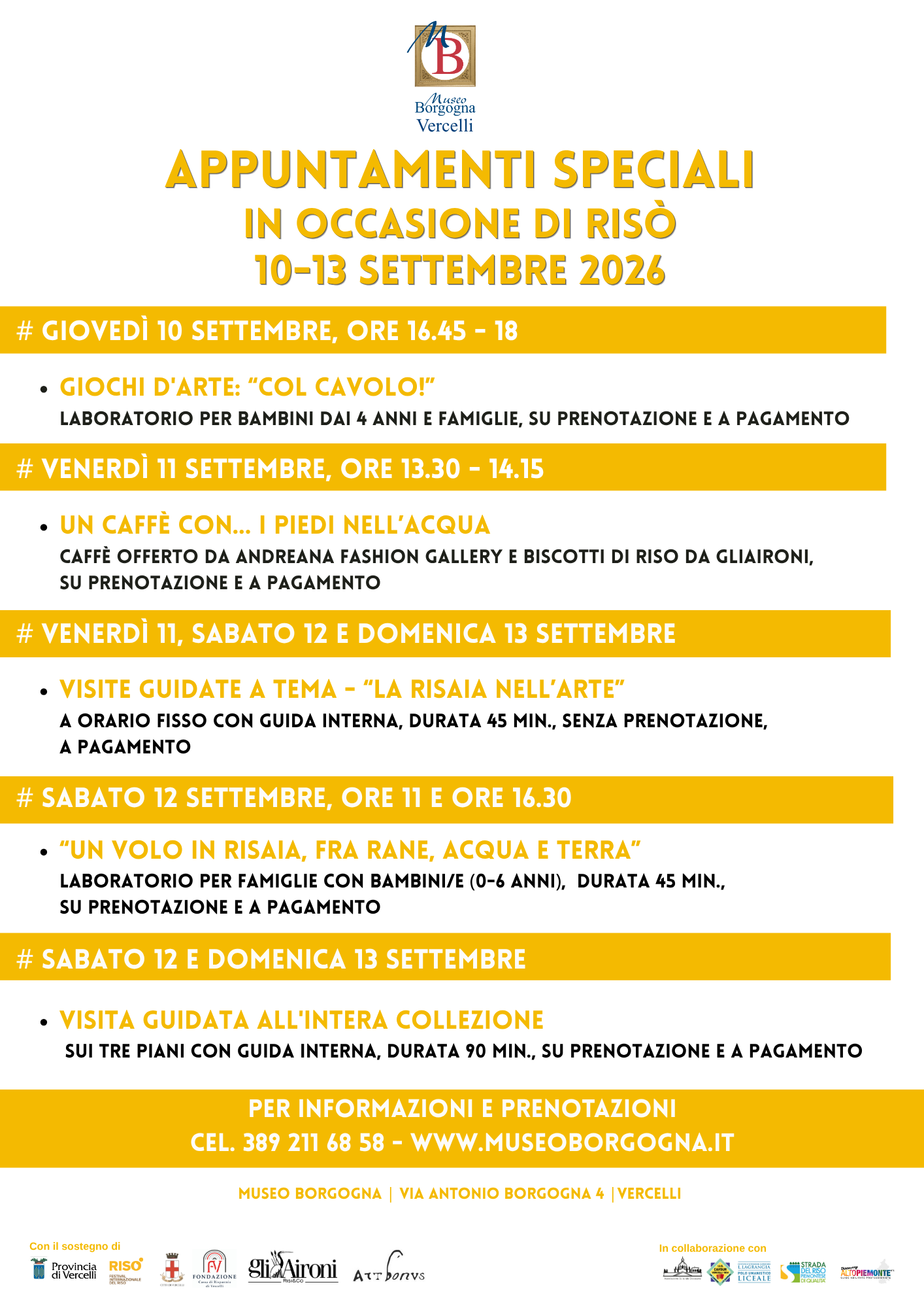 Museo Borgogna_Vercelli_attività per Risò Museo Borgogna a risò